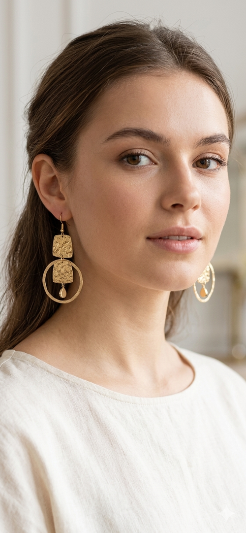 Gold-plated earrings