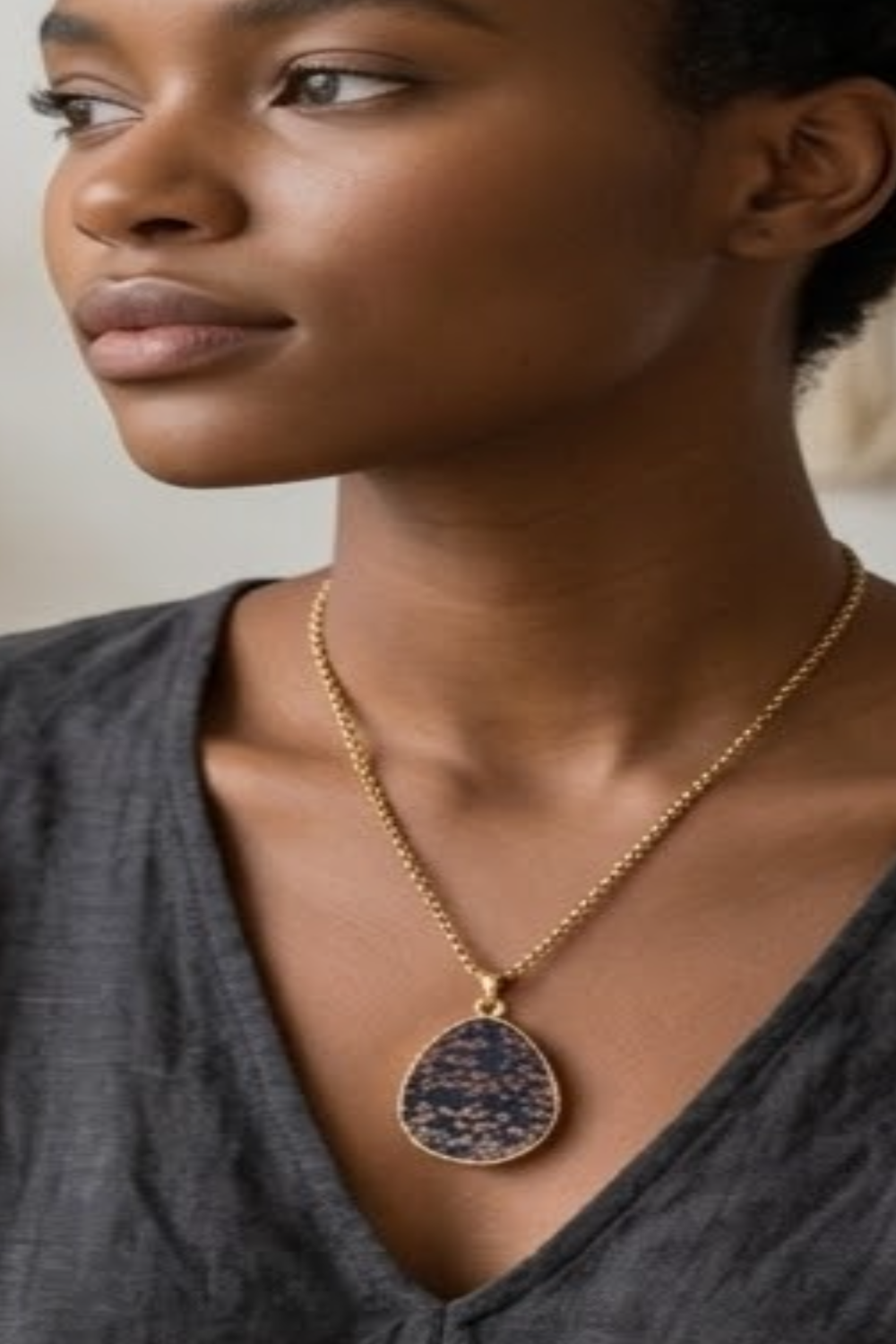 Pendentif Obsidienne