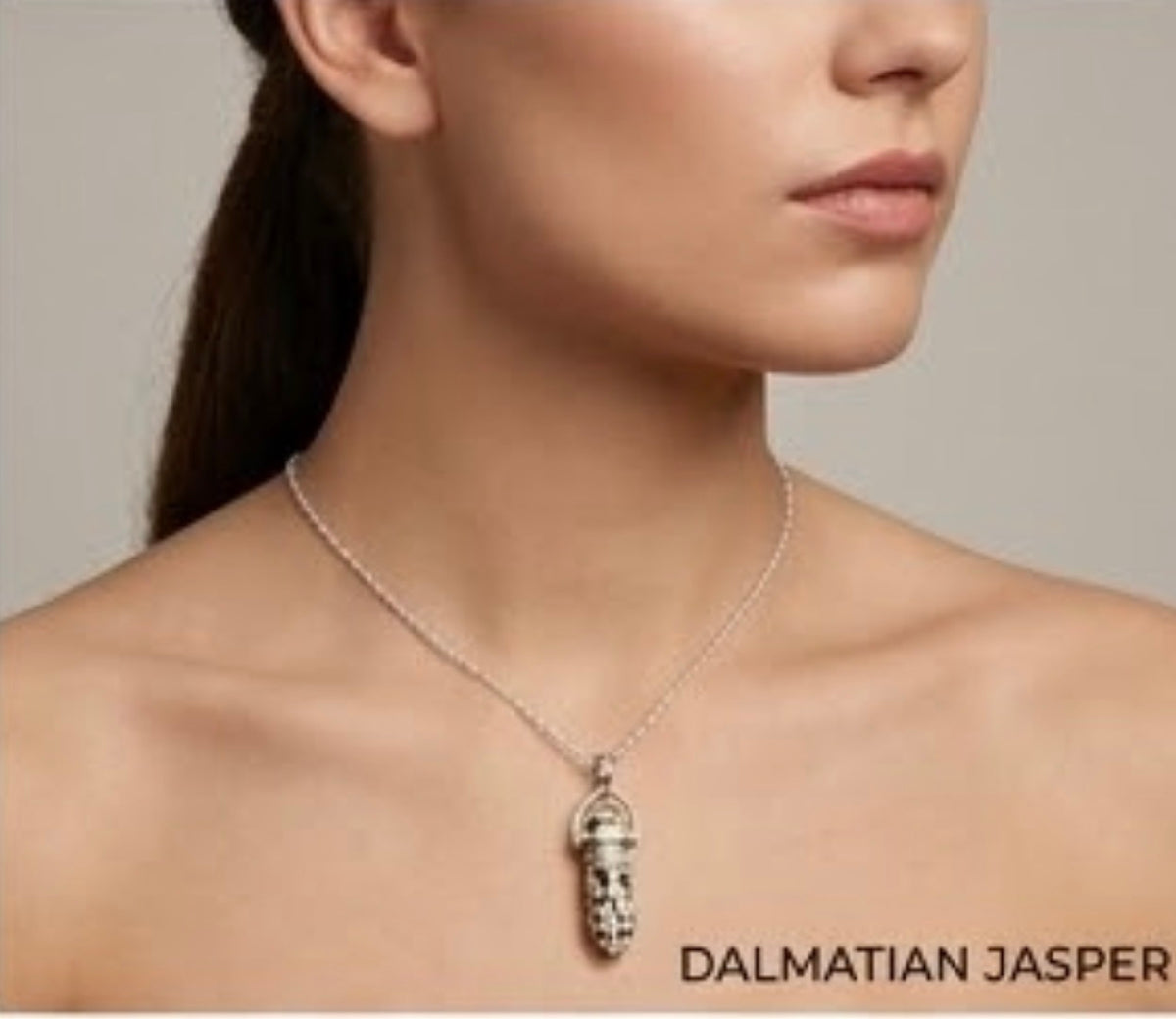 Pendentif en Jaspe Dalmatien