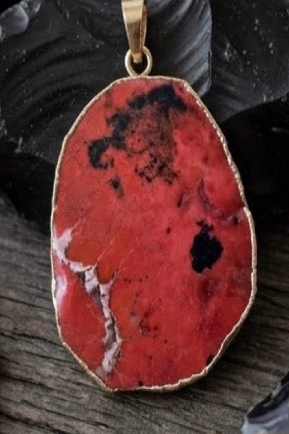 Pendentif Rhodonite